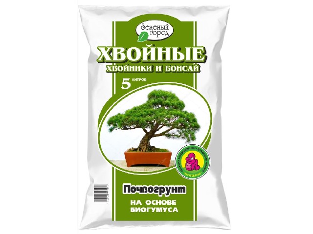 Почвогрунт на основе биогумуса Хвойные и бансай 5 л